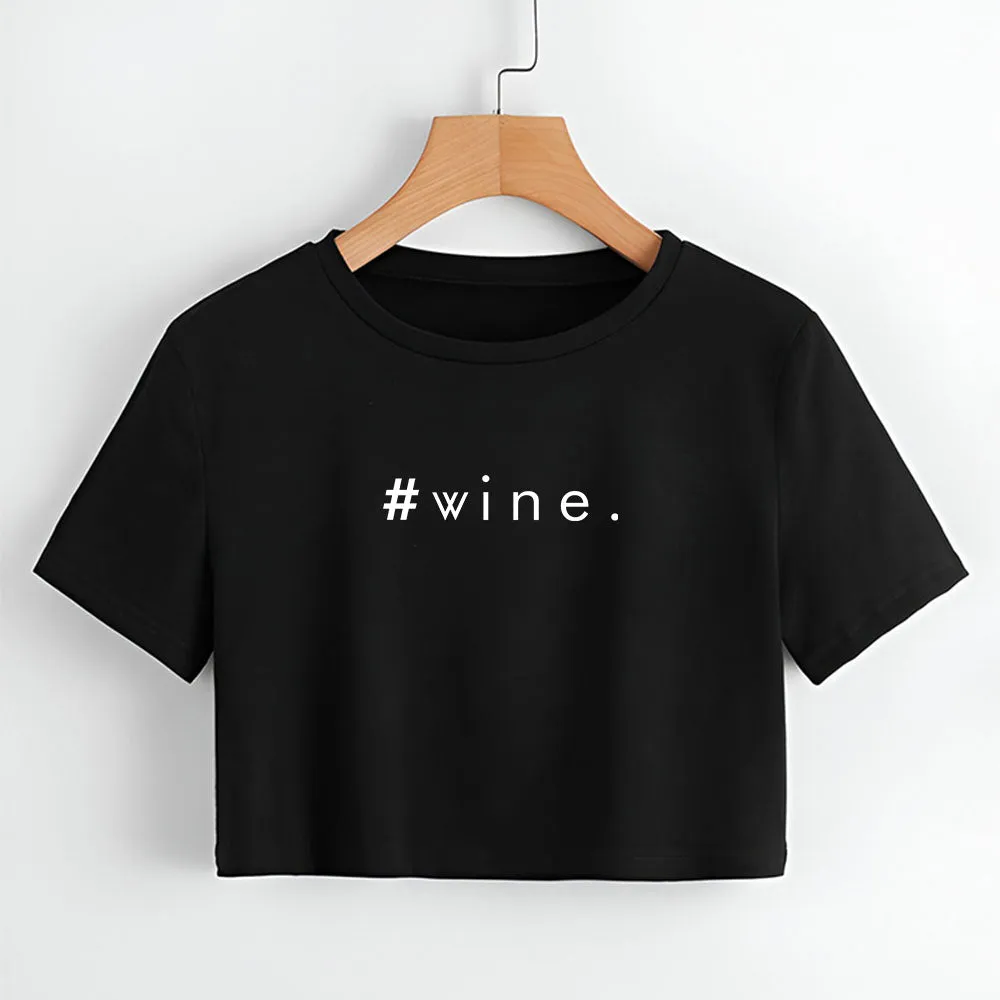 # Wine Black Crop Top