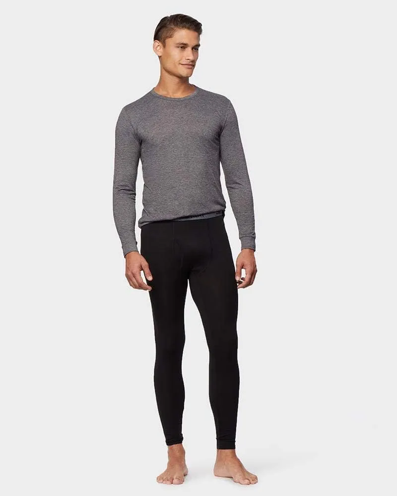 32 Degrees Heat Mens Performance Thermal Lightweight Baselayer Legging Pant, Black
