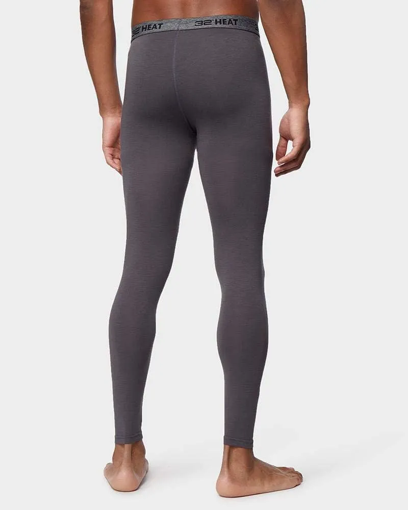 32 Degrees Heat Mens Performance Thermal Lightweight Baselayer Legging Pant, Black