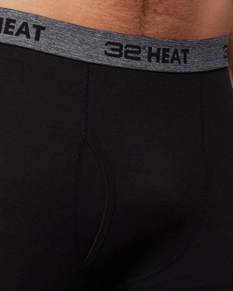 32 Degrees Heat Mens Performance Thermal Lightweight Baselayer Legging Pant, Black