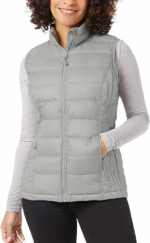 32 DEGREES Heat Womens Lightweight Warmth Packable Vest (Soft Smoke, Small)