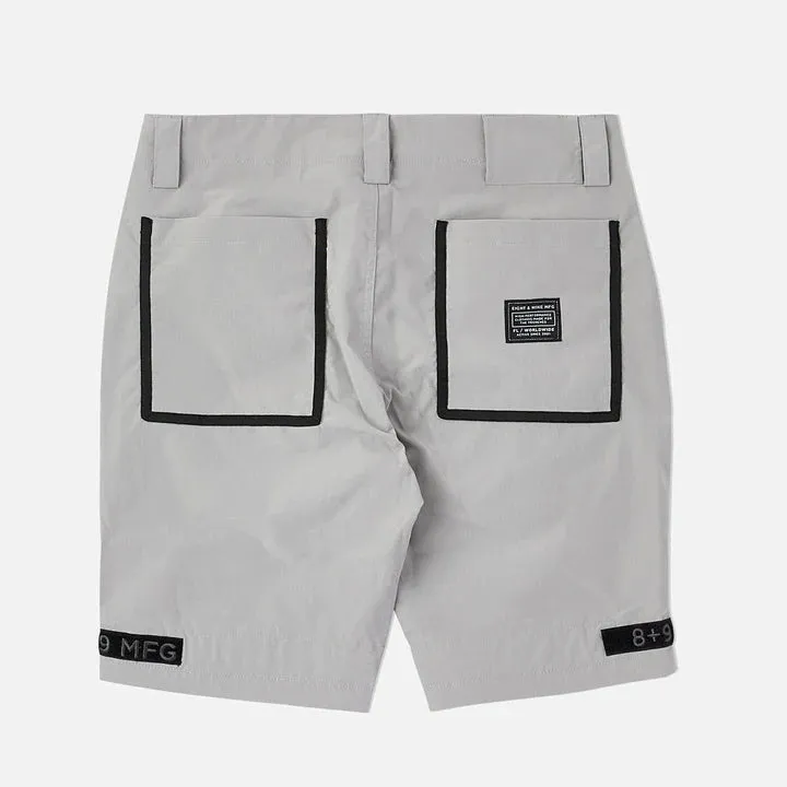 8&9 Grey Strapped Up Rip Stop Shorts (SHRIPGRY)
