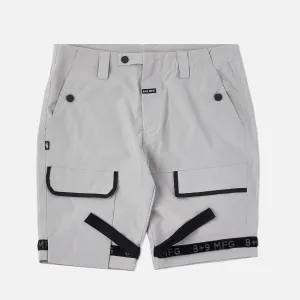 8&9 Grey Strapped Up Rip Stop Shorts (SHRIPGRY)