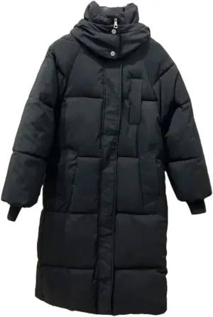 Adhdyuud Women With Pocket Hooded Coat Casual Winter Cotton Padded Jackets Solid Zippers Thick Outerwear