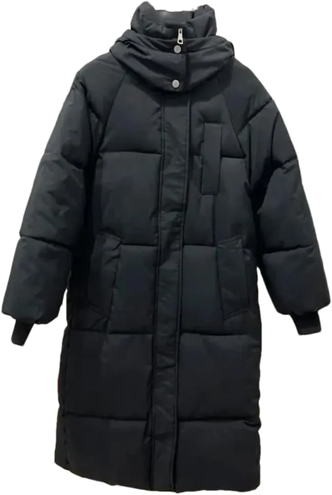 Adhdyuud Women With Pocket Hooded Coat Casual Winter Cotton Padded Jackets Solid Zippers Thick Outerwear