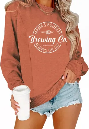 AEARGIV Women Causal Maternity Nursing Sweatshirt Comfort Friendly Zip Breastfeeding Pullover Tops Mama's Boobery Sweater