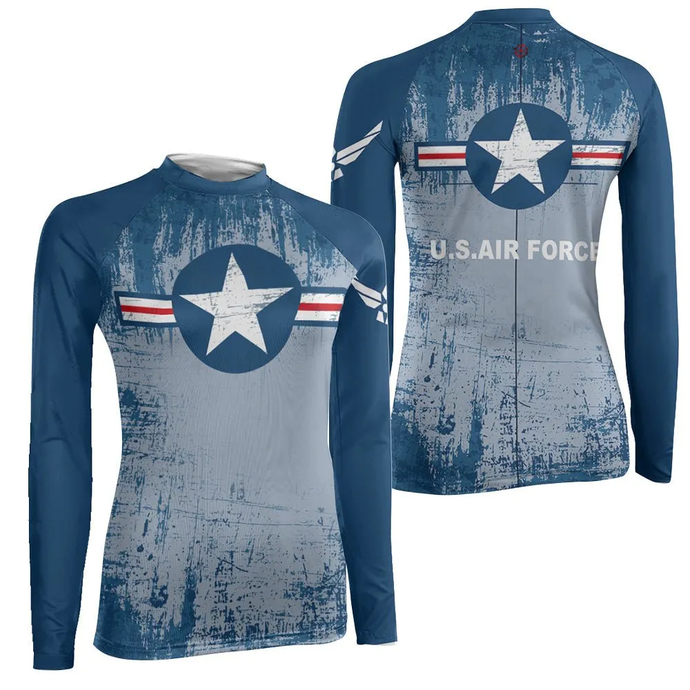 Air Force Veteran Women's Long Sleeve Rash Guard