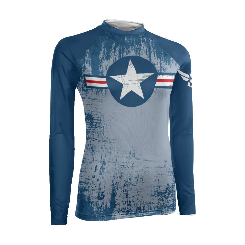 Air Force Veteran Women's Long Sleeve Rash Guard