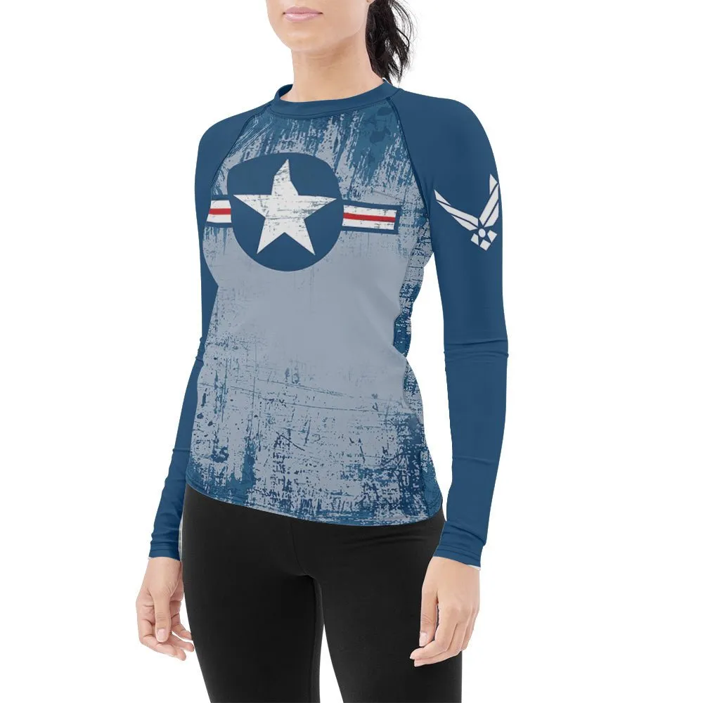 Air Force Veteran Women's Long Sleeve Rash Guard