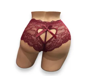 All The Love Cheeky Boyshort -  Burgundy