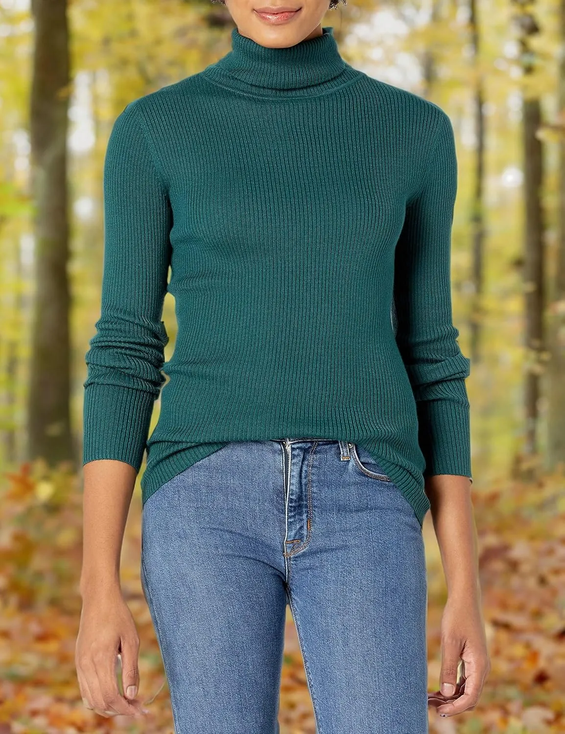 Amazon Essentials Women's Slim-Fit Lightweight Long-Sleeve Turtleneck Sweater