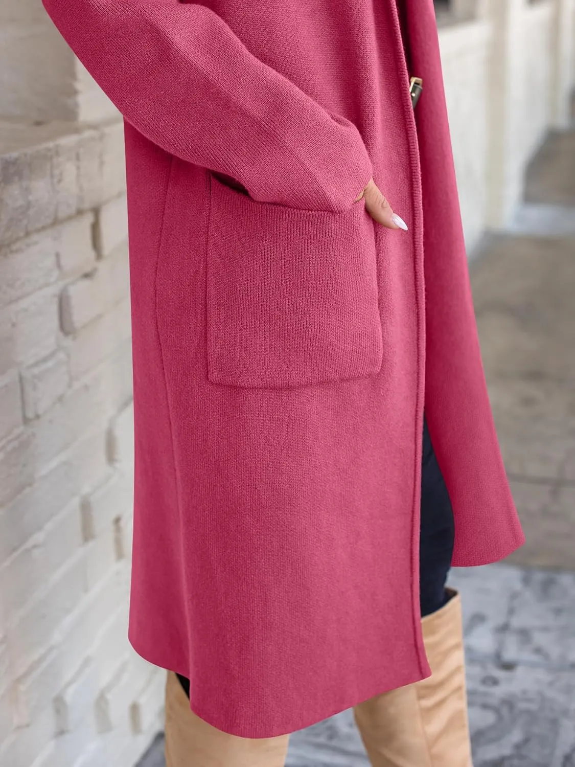 ANRABESS Women's Cardigan Long Sweater Oversized Open Front Knit Duster Coat 2024 Trendy Lady Fall Coatigan Outerwear