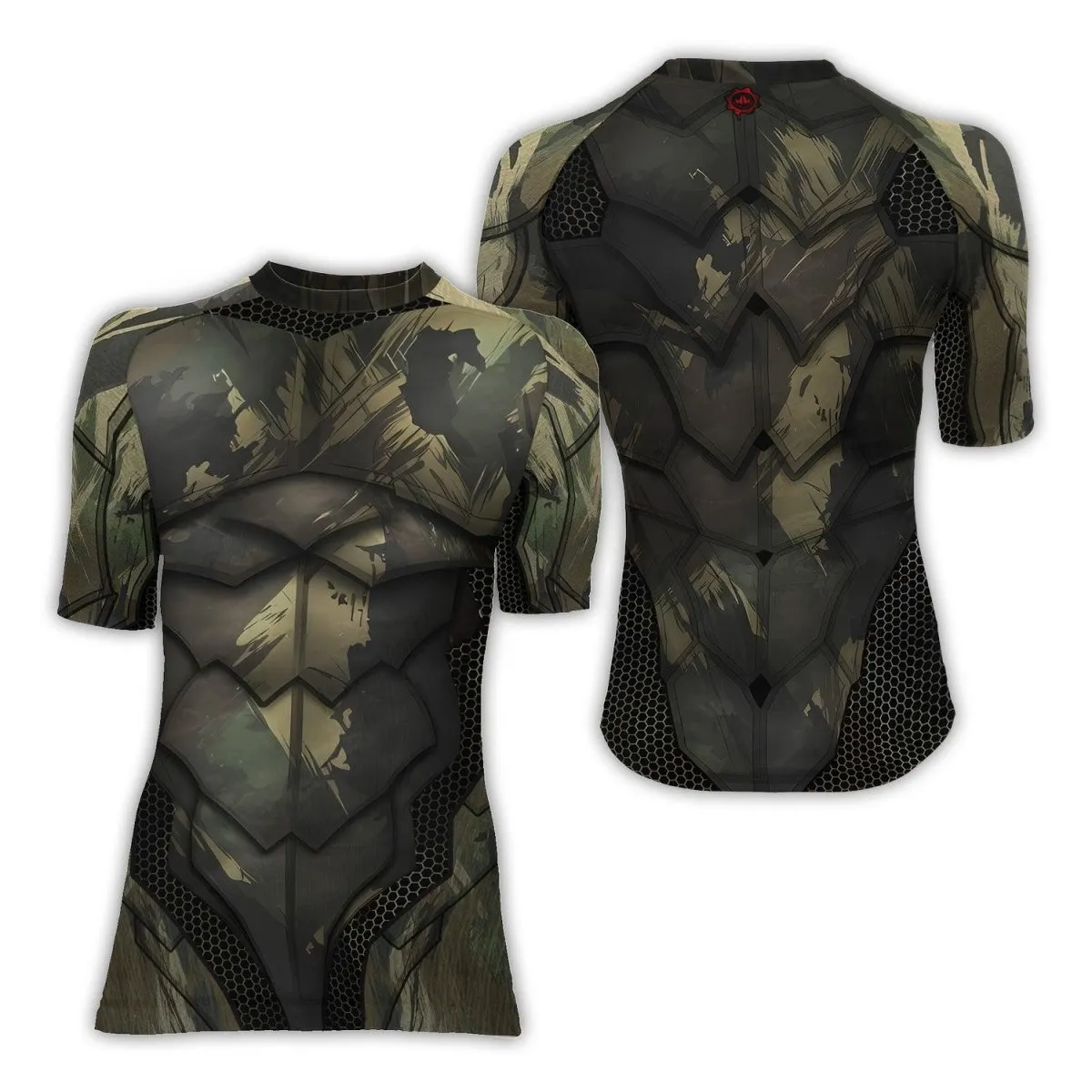 Army Camo Shell Women's Short Sleeve Rash Guard