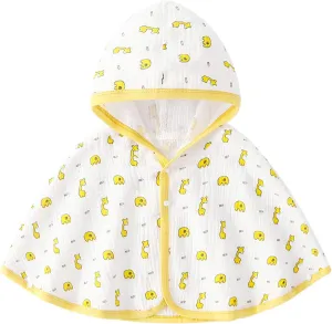 Baby Poncho Poncho Hoodie Baby Cape Cloak Summer Breathable Hooded Sun Protection Baby Outerwear Cloak for Toddlers