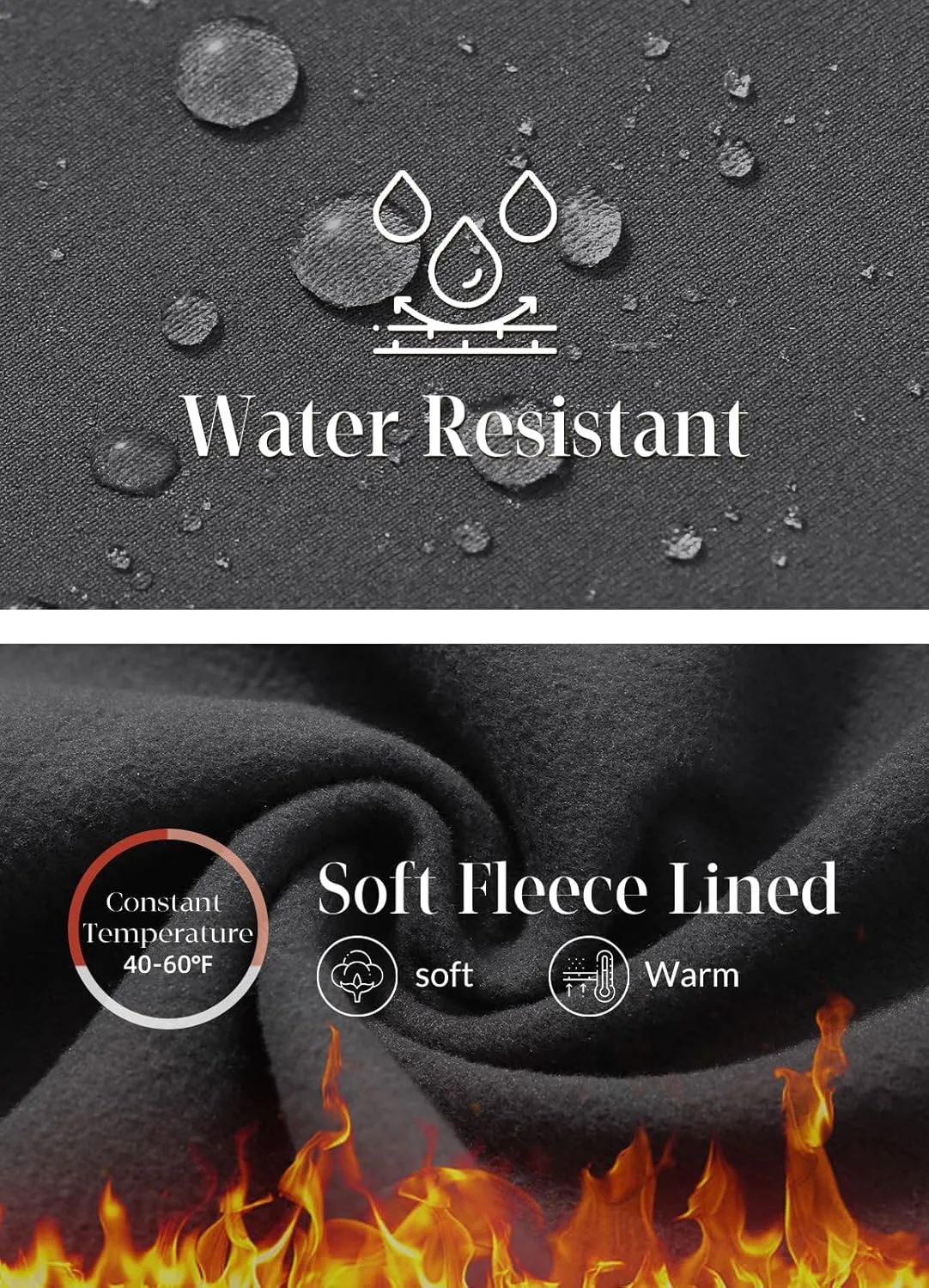 baleaf Women's Fleece Lined Pants Winter Thermal Water Resistant Crossover Flare Leggings Warm Bootcut Hiking Outdoor