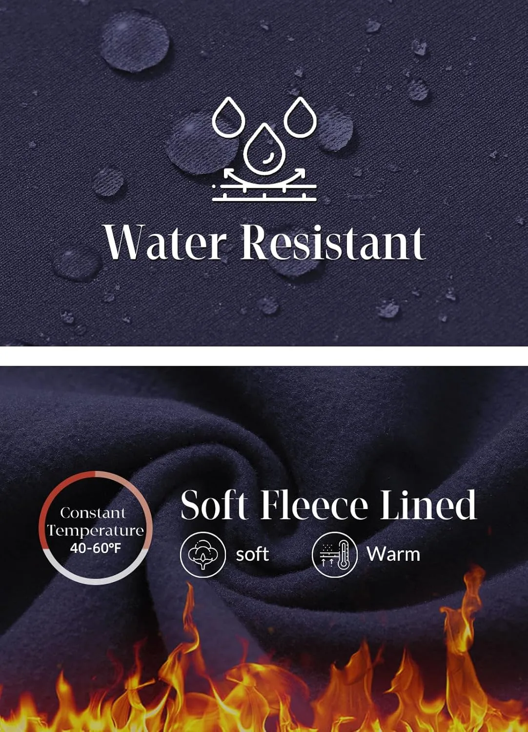 baleaf Women's Fleece Lined Pants Winter Thermal Water Resistant Crossover Flare Leggings Warm Bootcut Hiking Outdoor