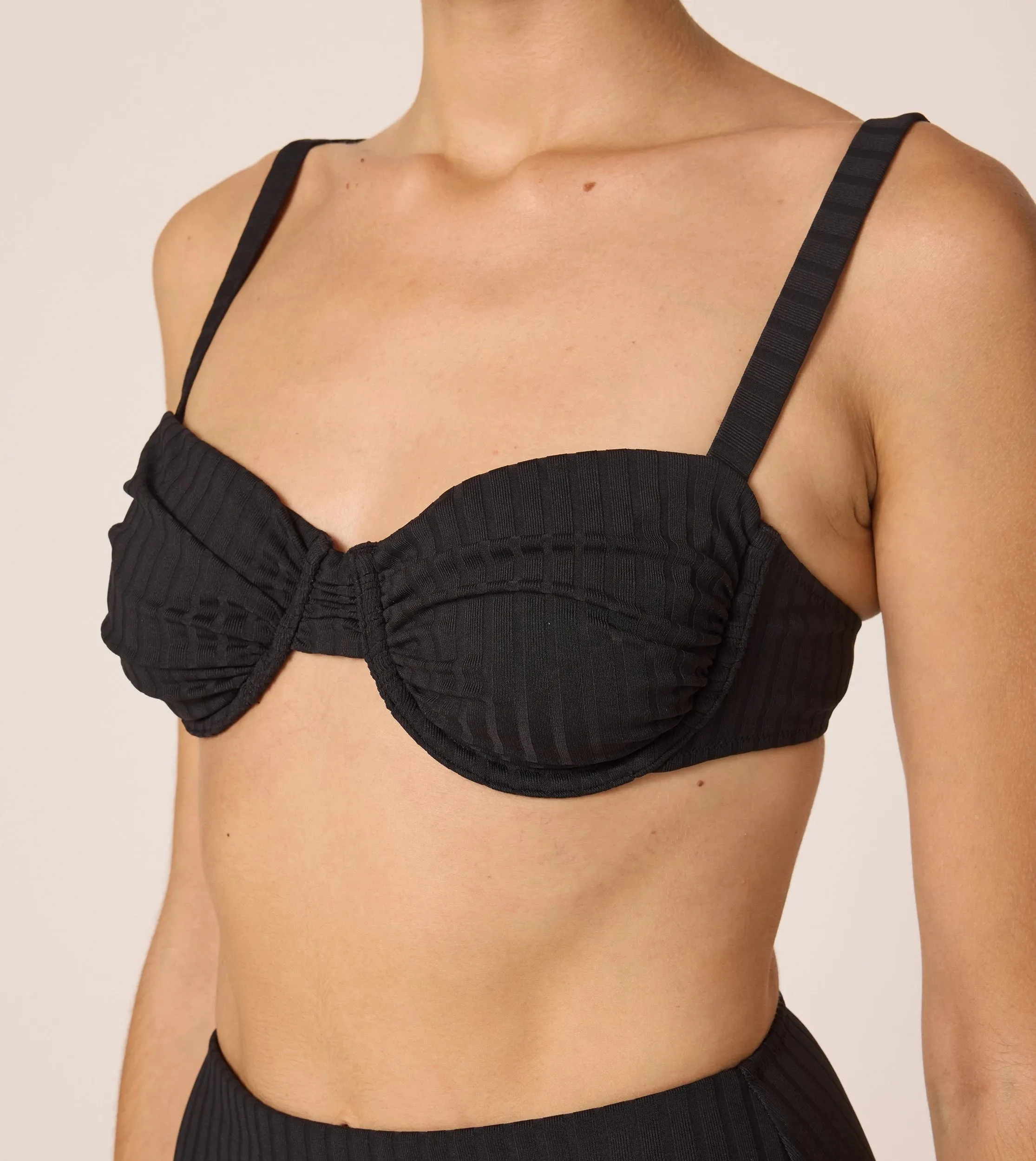 Beckett Top | Black Rib