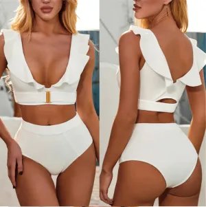 Belt Ruffles Bikini Set