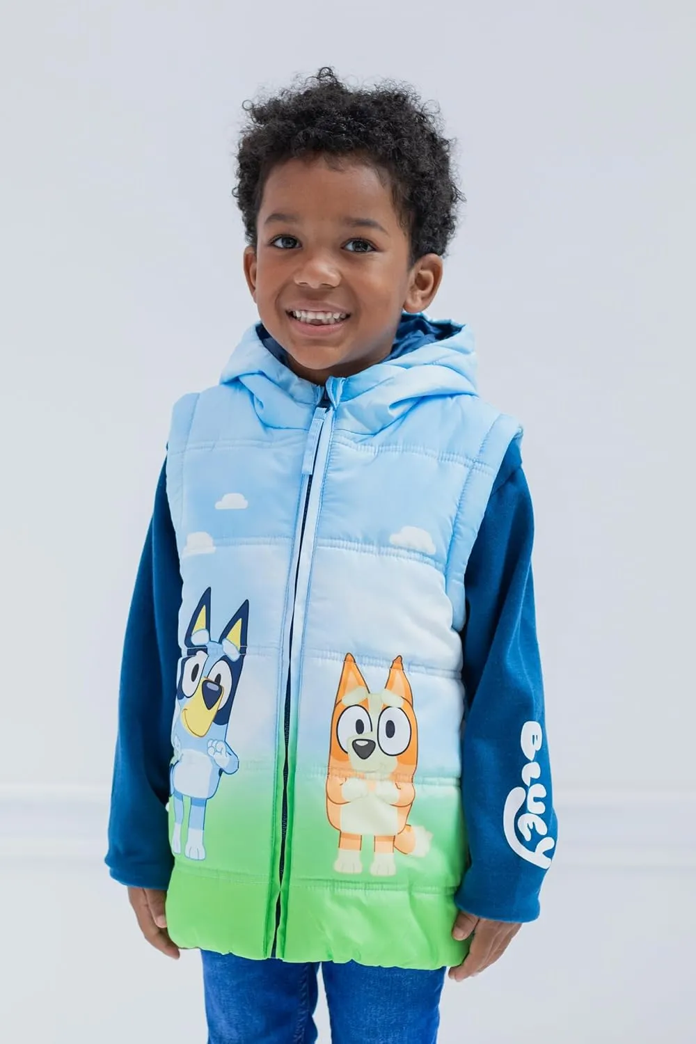Bluey Bingo Zip Up Vest 2fer Jacket Toddler to Little Kid