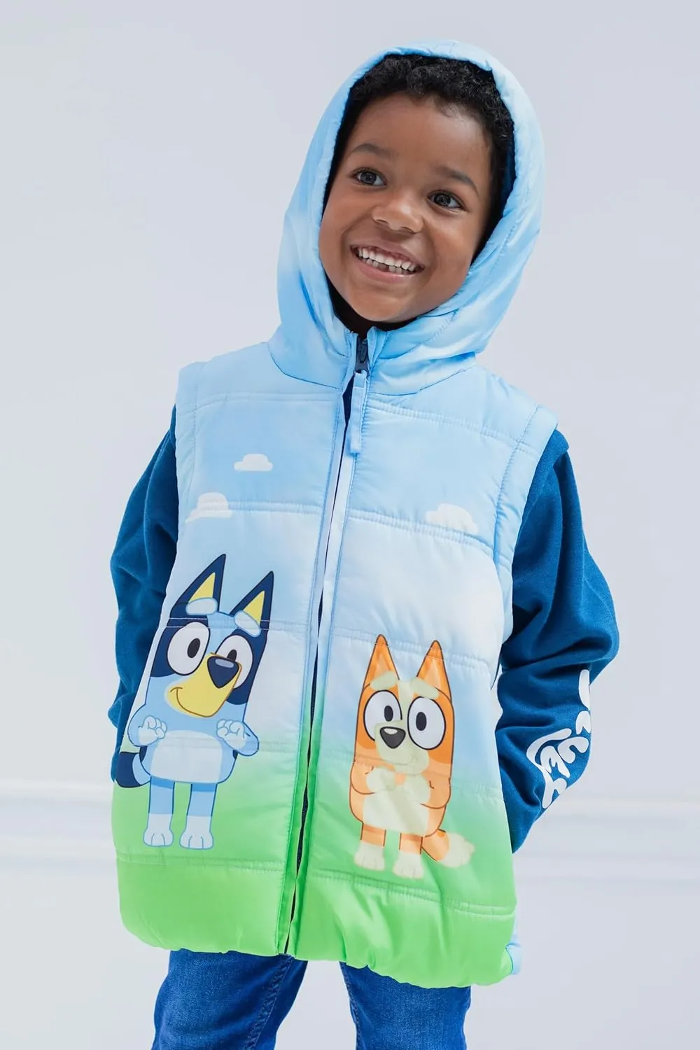 Bluey Bingo Zip Up Vest 2fer Jacket Toddler to Little Kid