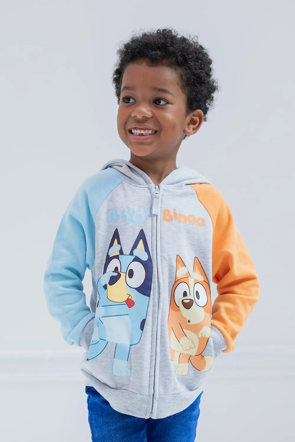 Bluey Fleece Zip Up Hoodie Toddler to Big Kid Sizes (2T - 10-12)