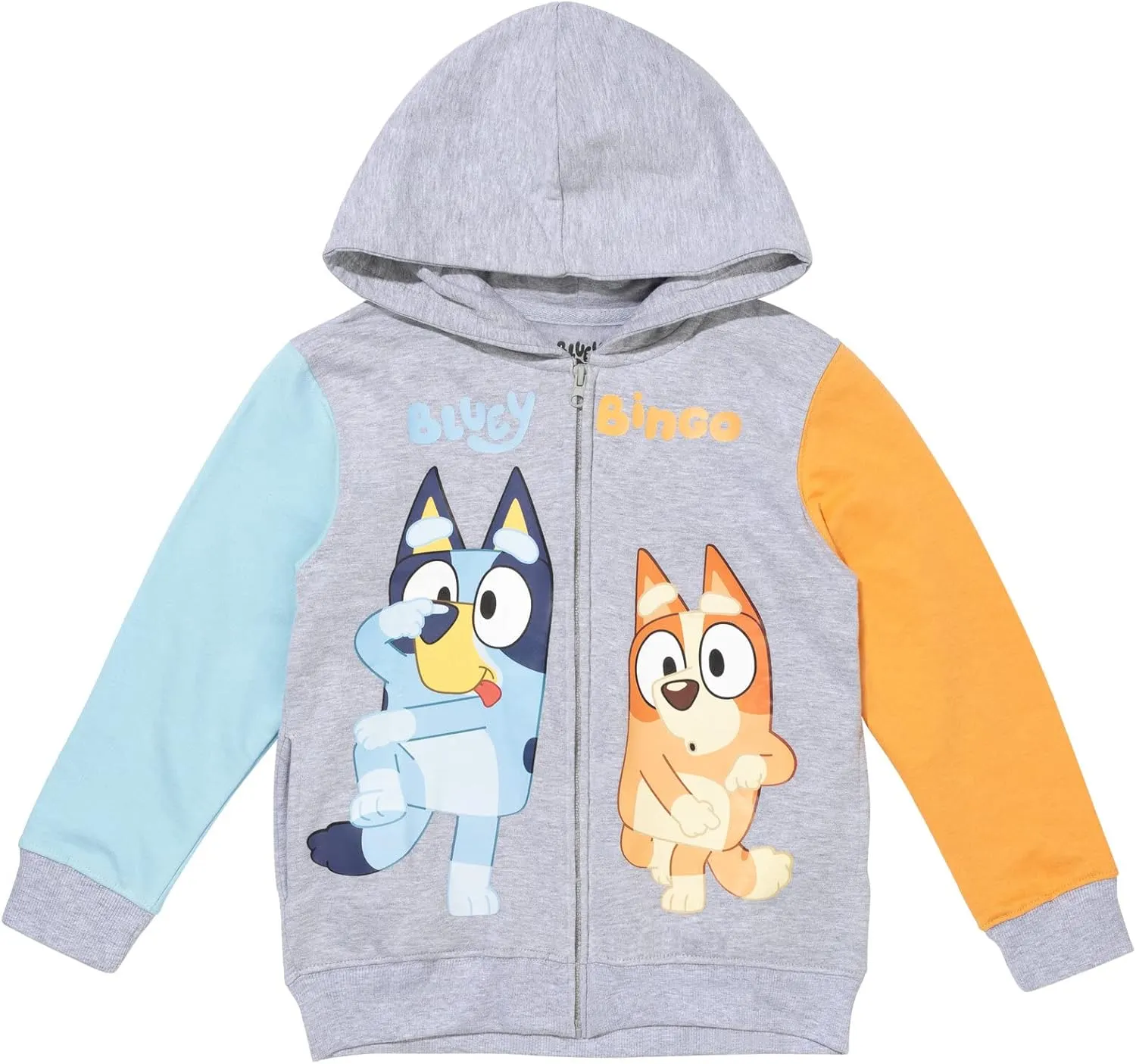 Bluey Fleece Zip Up Hoodie Toddler to Big Kid Sizes (2T - 10-12)