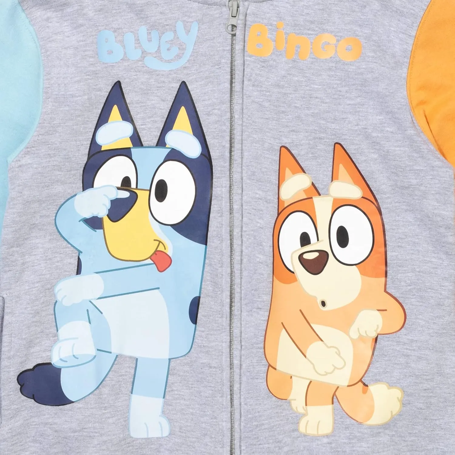 Bluey Fleece Zip Up Hoodie Toddler to Big Kid Sizes (2T - 10-12)