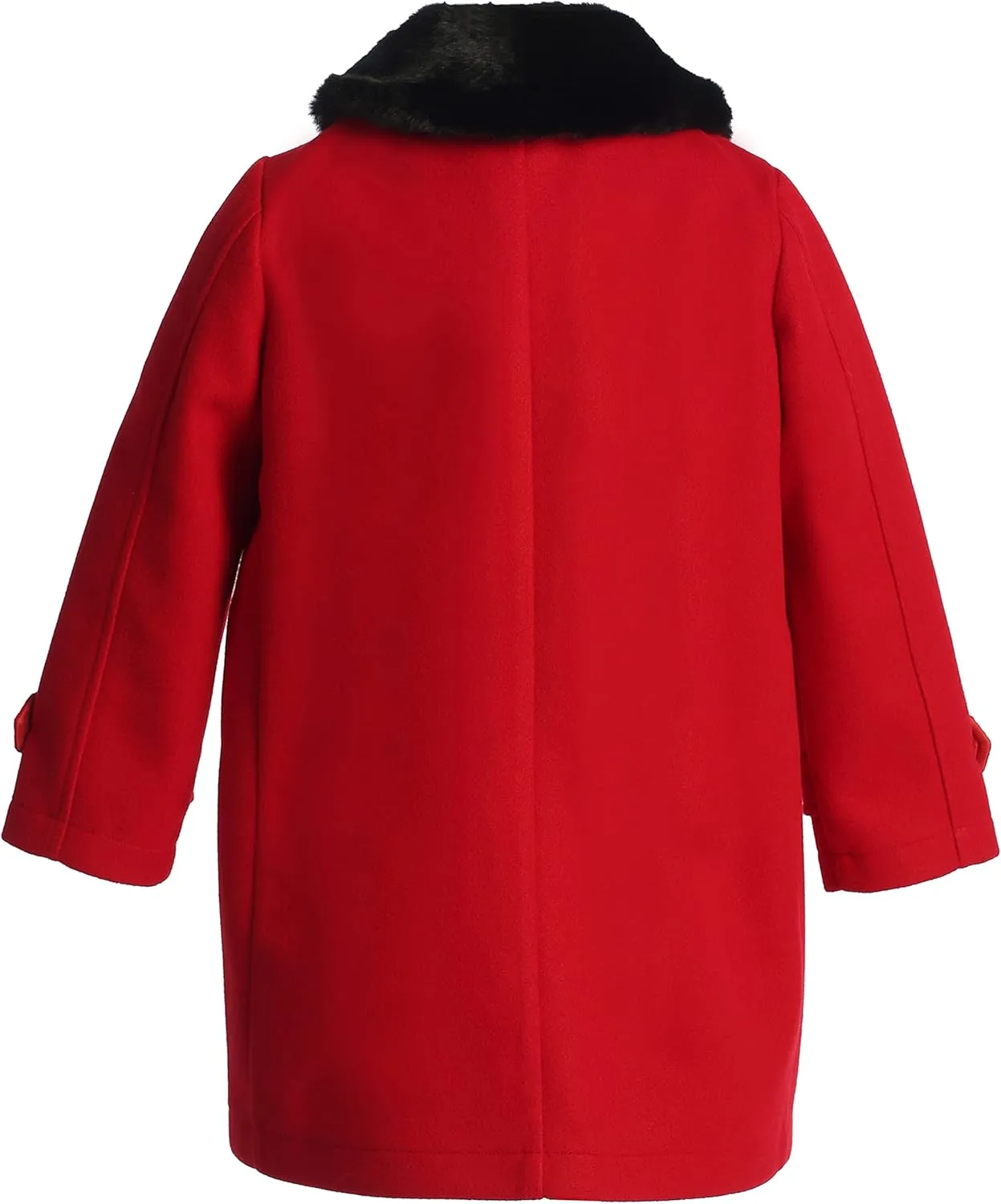 BluNight Collection Girls Dress Coat Long Sleeve Button Pocket Long Winter Coat Outerwear 2-14
