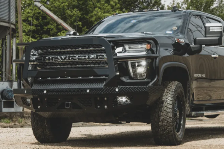 Bodyguard JEC20BYG Chevy Silverado 2500/3500 2020-2023 FT Front Bumper With Sensor Fog Light Cutouts Receiver Tube
