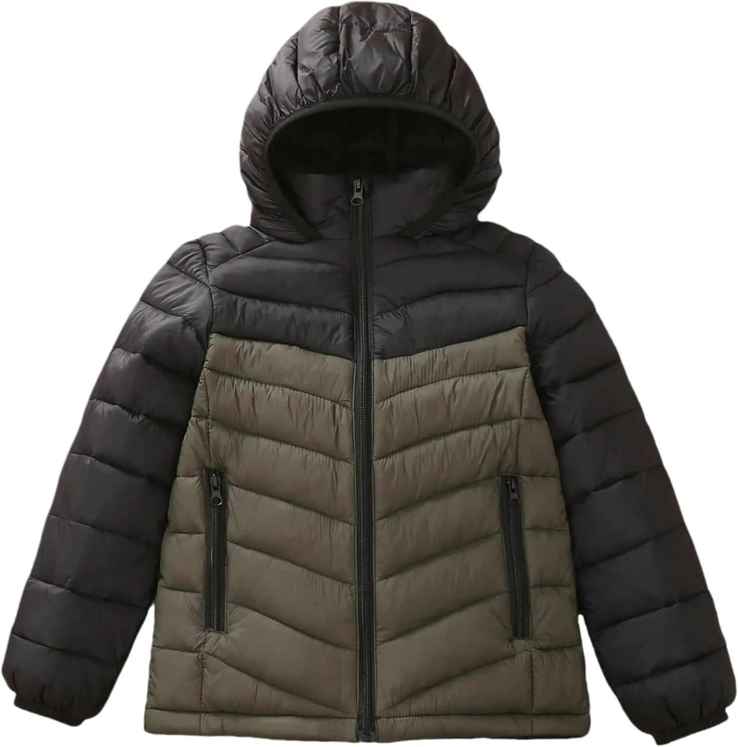 Boys Girls Toddlers Lightweight Hooded Puffer Jacket Kids Winter Coat Warm Comfy Outerwear