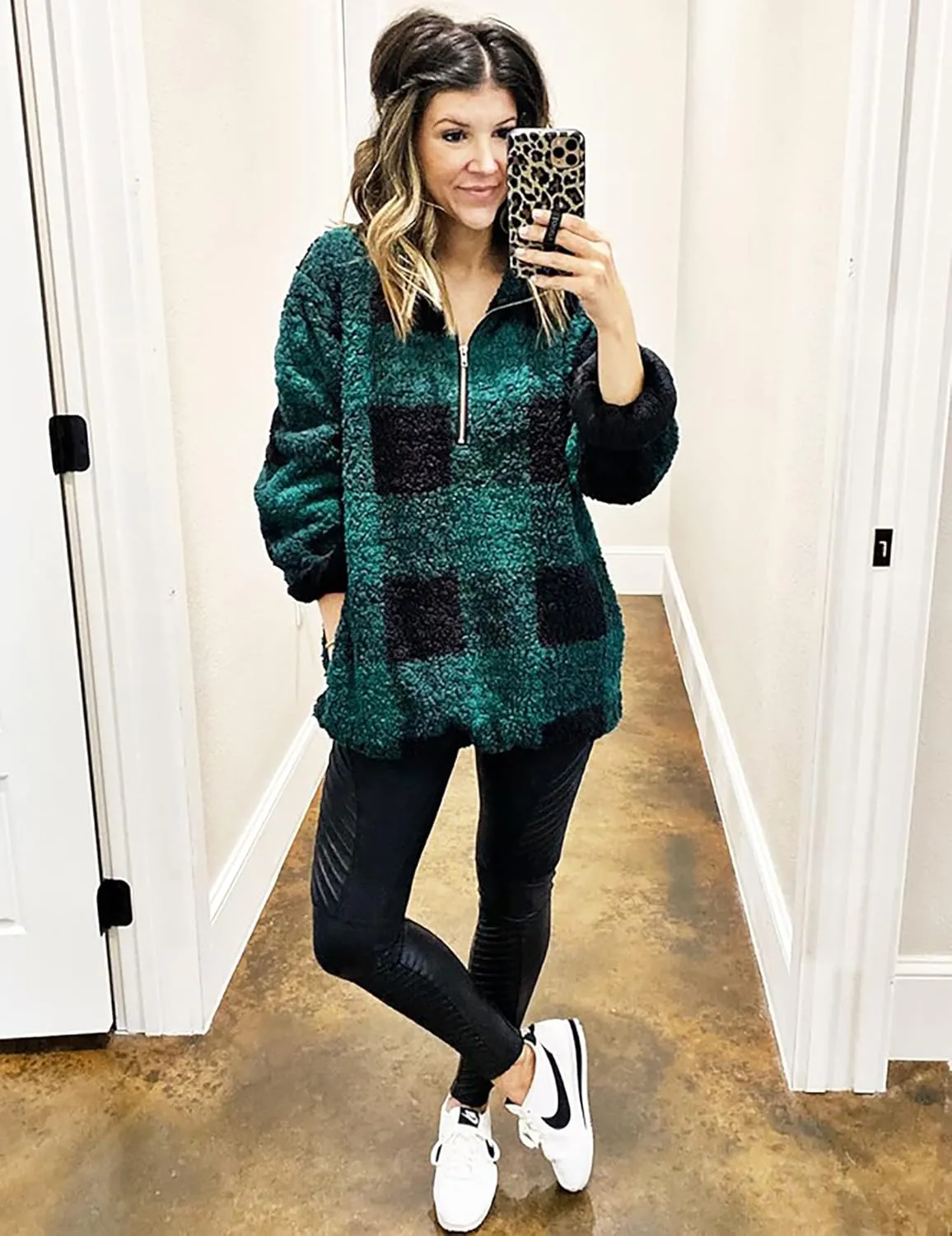 BTFBM Women Sherpa Pullover Quarter Zip Long Sleeve Fluffy Soft Fleece Jackets Sweaters Sweatshirts Hoodies Outwear Coat