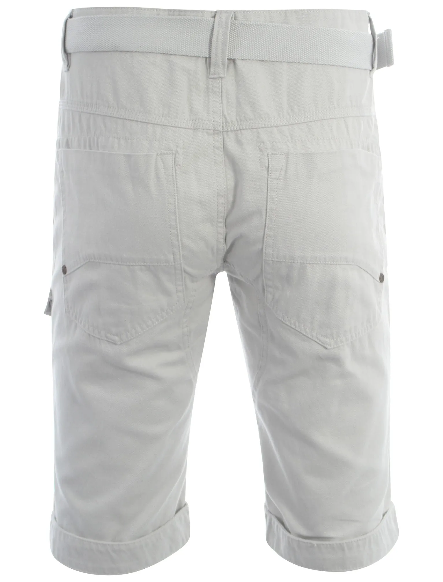 Cargo Shorts With Free Matching Belt in Grey - Dissident