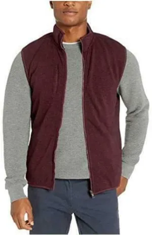 Chaps Men's Fleece Mockneck Vest