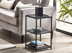 Chicago Smoked Glass Narrow Side Table
