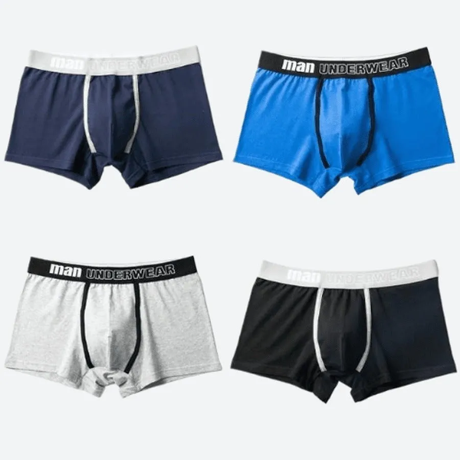Comfortable Elastic Waist Cotton Boxer Briefs