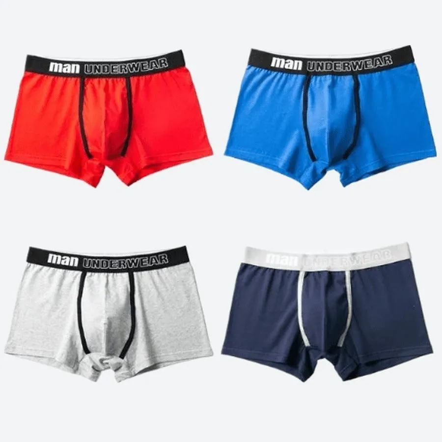 Comfortable Elastic Waist Cotton Boxer Briefs