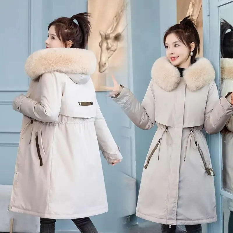 Cotton Padded Winter Jacket Women Warm Hooded Parkas Coat Down Jacket Female Outerwear