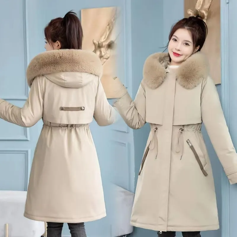 Cotton Padded Winter Jacket Women Warm Hooded Parkas Coat Down Jacket Female Outerwear