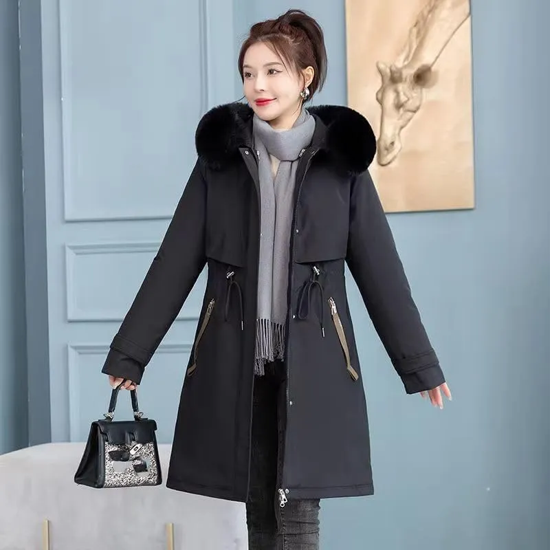 Cotton Padded Winter Jacket Women Warm Hooded Parkas Coat Down Jacket Female Outerwear