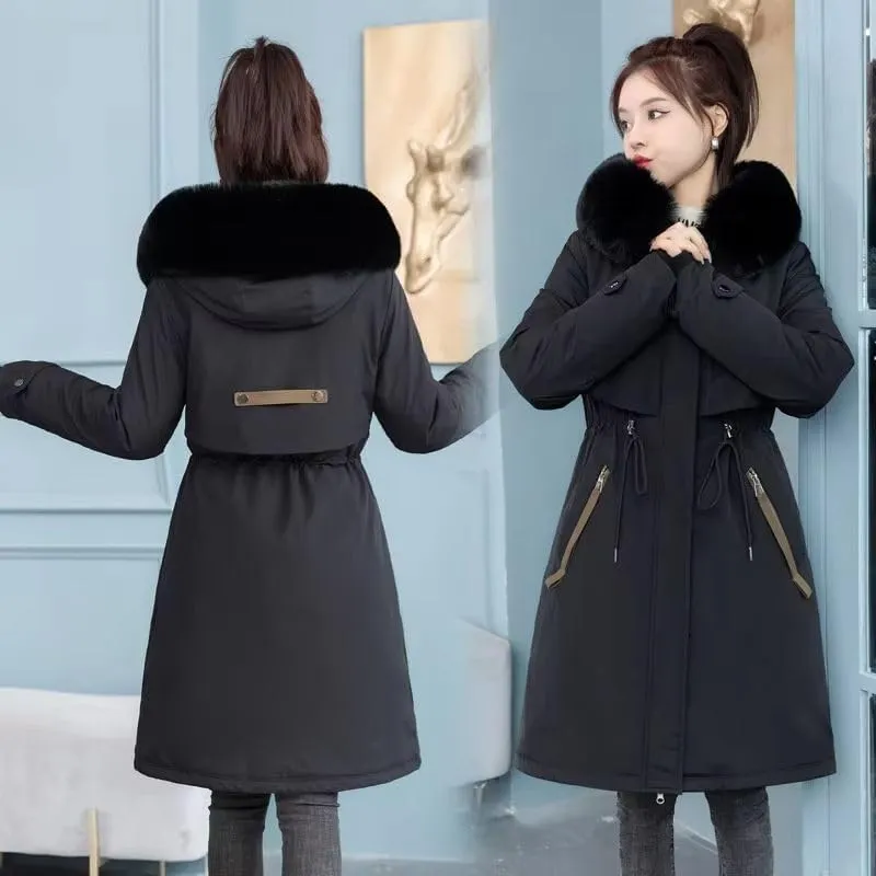 Cotton Padded Winter Jacket Women Warm Hooded Parkas Coat Down Jacket Female Outerwear