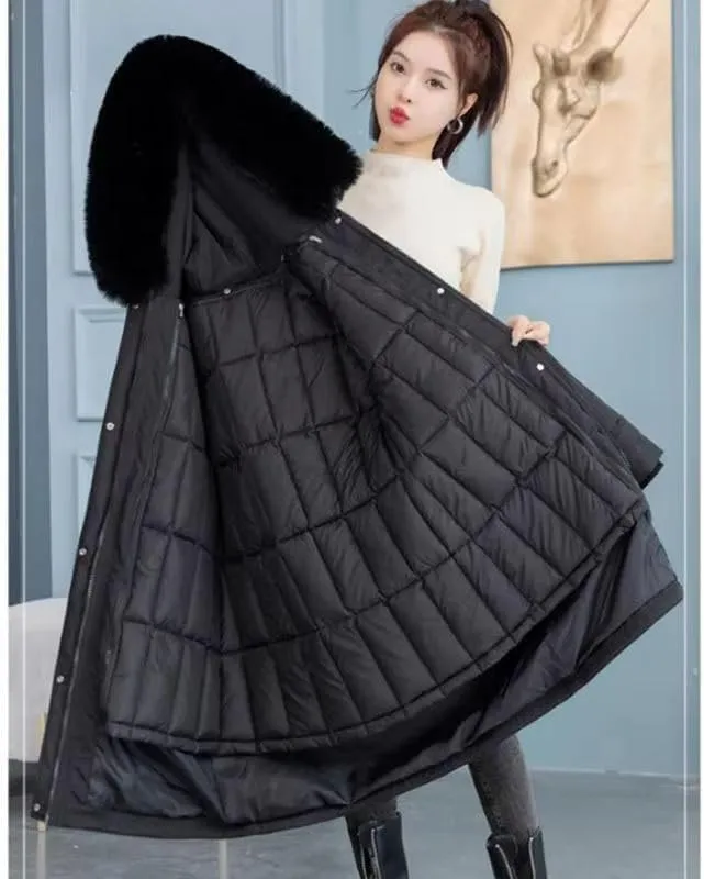 Cotton Padded Winter Jacket Women Warm Hooded Parkas Coat Down Jacket Female Outerwear