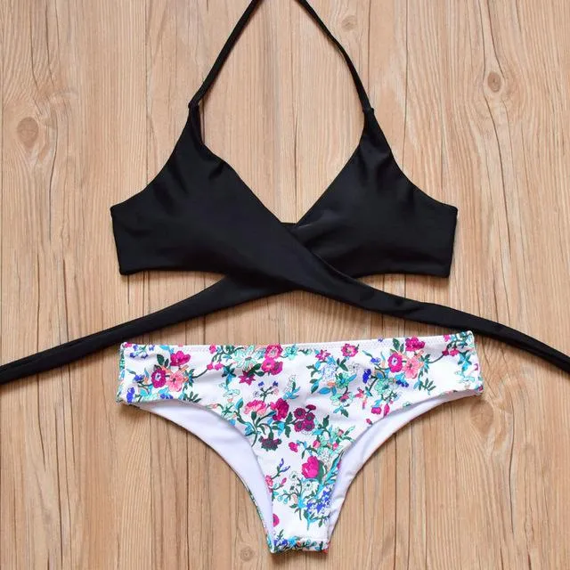 Cross Bandage Bathing Suit