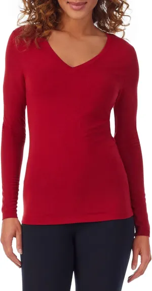 Cuddl Duds Softwear with Stretch Long Sleeve V-Neck