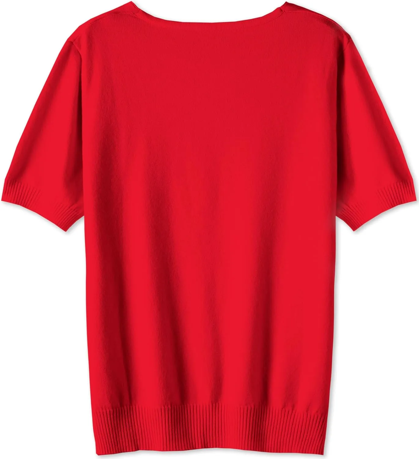 DAIMIDY Women's Short Sleeve V Neck Sweaters Casual Summer Sweater Lightweight Knit Pullover Tops