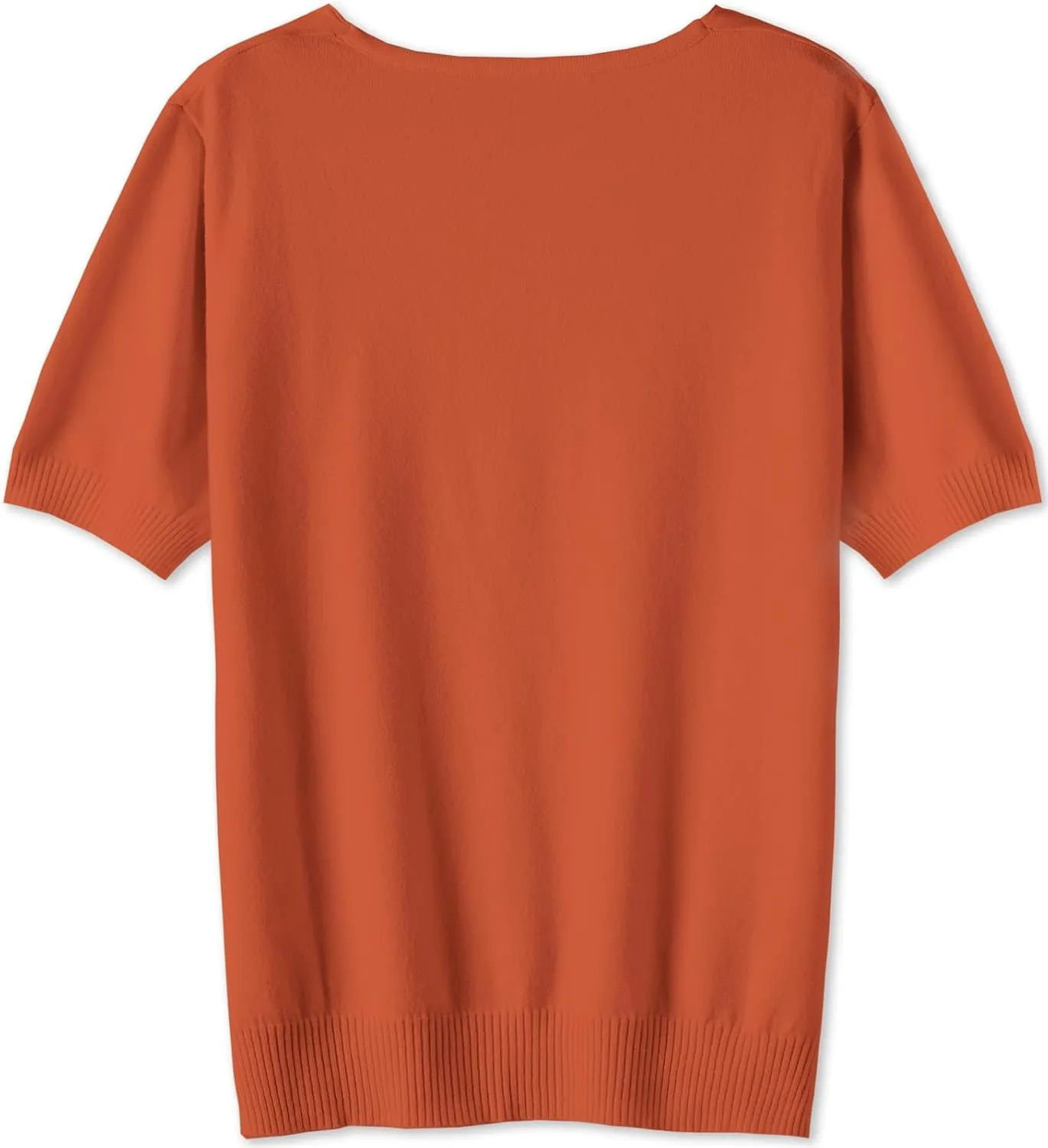 DAIMIDY Women's Short Sleeve V Neck Sweaters Casual Summer Sweater Lightweight Knit Pullover Tops