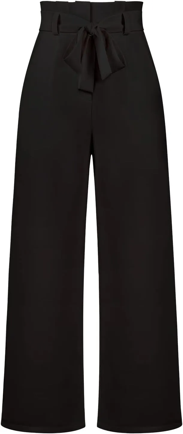 Daysskk Womens Wide Leg Pants High Waist Work Casual Dress Pants Flowy