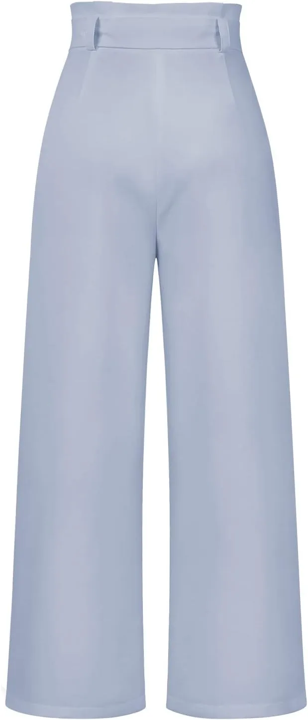 Daysskk Womens Wide Leg Pants High Waist Work Casual Dress Pants Flowy