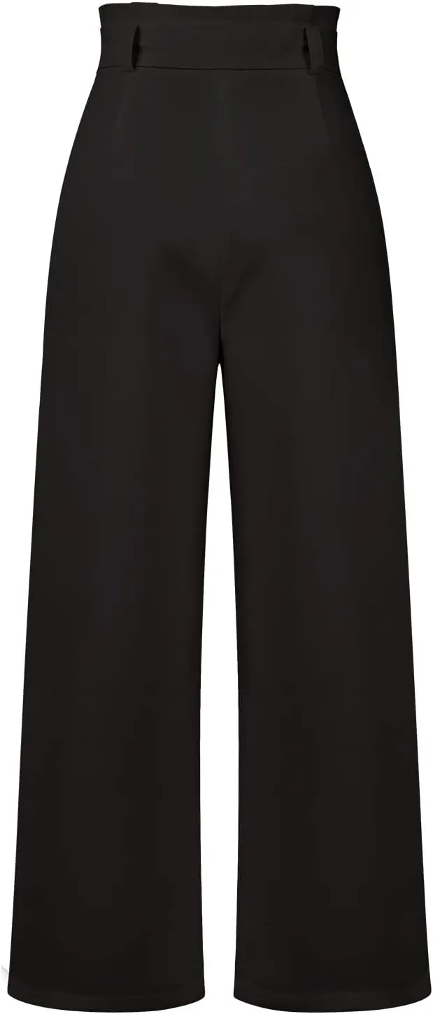 Daysskk Womens Wide Leg Pants High Waist Work Casual Dress Pants Flowy