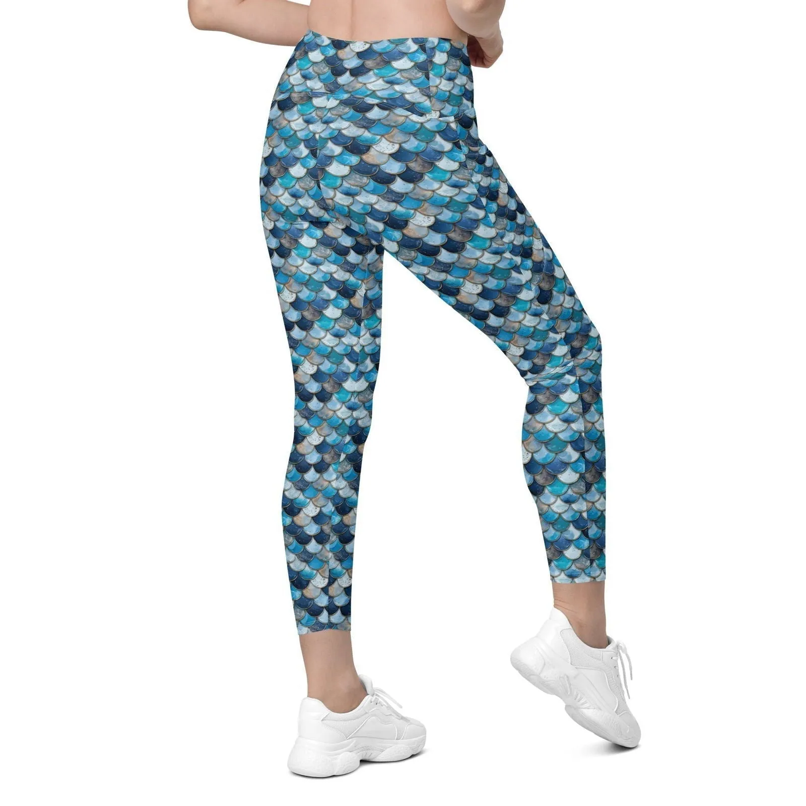 Deep Sea Sapphire Siren Eco Swim Leggings With Pockets