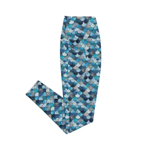 Deep Sea Sapphire Siren Eco Swim Leggings With Pockets